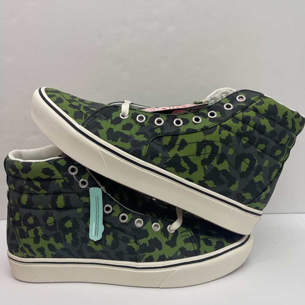Vans WMNS COMFYCUSH Sk8-Hi Leopard Cactus/Skarab Sneakers Camo High-Tops - Picture 16 of 16